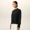 Siyah Pamuklu Ami de Coeur Kısa Sweatshirt