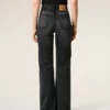 Siyah Pamuklu Flare Fit Kot Pantolon