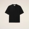 Siyah Pamuklu Kabartmalı Ami de Coeur T-Shirt