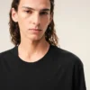 Siyah Pamuklu Kabartmalı Ami de Coeur T-Shirt