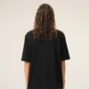Siyah Pamuklu Kabartmalı Ami de Coeur T-Shirt