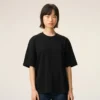 Siyah Pamuklu Kabartmalı Ami de Coeur T-Shirt