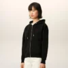 Siyah Pamuklu Red Ami de Coeur Fermuarlı Kapüşonlu Sweatshirt