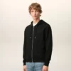 Siyah Pamuklu Red Ami de Coeur Fermuarlı Kapüşonlu Sweatshirt