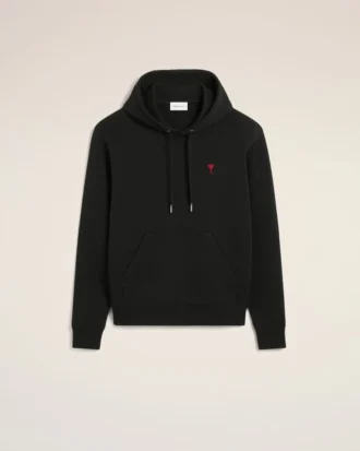 Siyah Pamuklu Red Ami de Coeur Hoodie