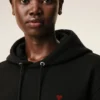 Siyah Pamuklu Red Ami de Coeur Hoodie