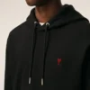 Siyah Pamuklu Red Ami de Coeur Hoodie