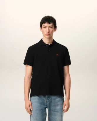 Siyah Pamuklu Red Ami de Coeur Polo Gömlek