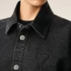 Siyah Pamuklu Örme Ami de Coeur Overshirt