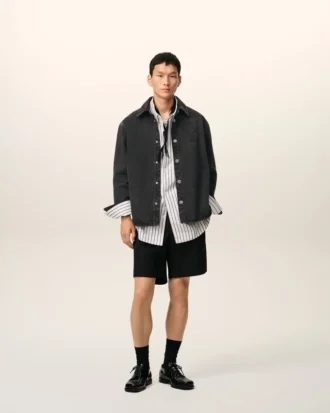 Siyah Pamuklu Örme Ami de Coeur Overshirt