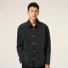 Siyah Pamuklu Örme Ami de Coeur Overshirt