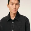 Siyah Pamuklu Örme Ami de Coeur Overshirt