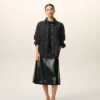 Siyah Pamuklu Örme Ami de Coeur Overshirt