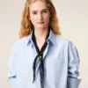 Siyah Polyester Buruşuk Gavroche
