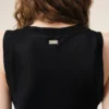 Siyah Saten Maxi Tank Elbise