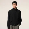 Siyah Yeni Yün Harrington Ceket