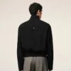 Siyah Yeni Yün Harrington Ceket