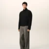 Siyah Yeni Yün Harrington Ceket