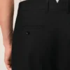 Siyah Yün Düz Pantolon