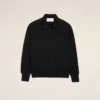 Siyah Yün Gömlek Yakalı Ami de Coeur Cardigan