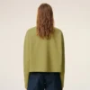 Yeşil Pamuklu Ami de Coeur Kısa Sweatshirt