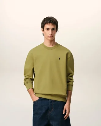 Yeşil Pamuklu Ami de Coeur Sweatshirt