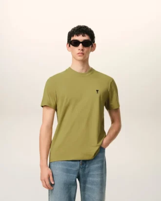 Yeşil Pamuklu Ami de Coeur T-Shirt