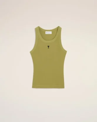Yeşil Pamuklu Ami de Coeur Tank Top