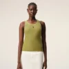 Yeşil Pamuklu Ami de Coeur Tank Top