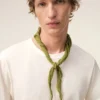 Yeşil Polyester Buruşuk Gavroche