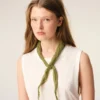 Yeşil Polyester Buruşuk Gavroche
