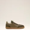 Yeşil Sığır Derisi Step Sneakers