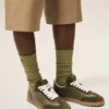 Yeşil Sığır Derisi Step Sneakers