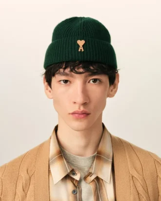 Yeşil Yün Ami de Coeur Beanie