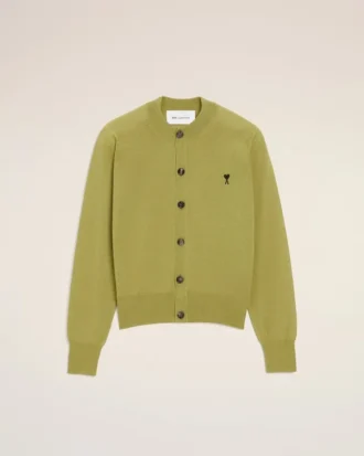 Yeşil Yünlü Ami de Coeur Cardigan