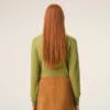 Yeşil Yünlü Ami de Coeur Cardigan