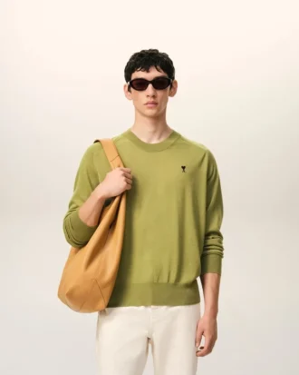 Yeşil Yünlü Ami de Coeur Sweater
